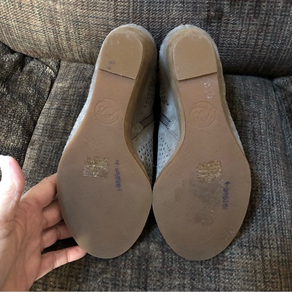 Lucky Brand Jabilo Perforated Suede Wedge Booties - Picture 9 of 11
